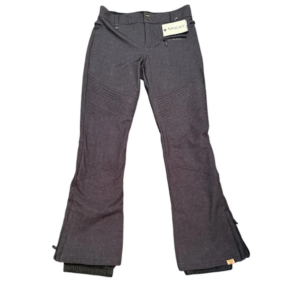 Roxy Ski Pants Womens LARGE Gray DryFlight 10K Snowboard Outdoor Sports  Tech - Picture 1 of 8